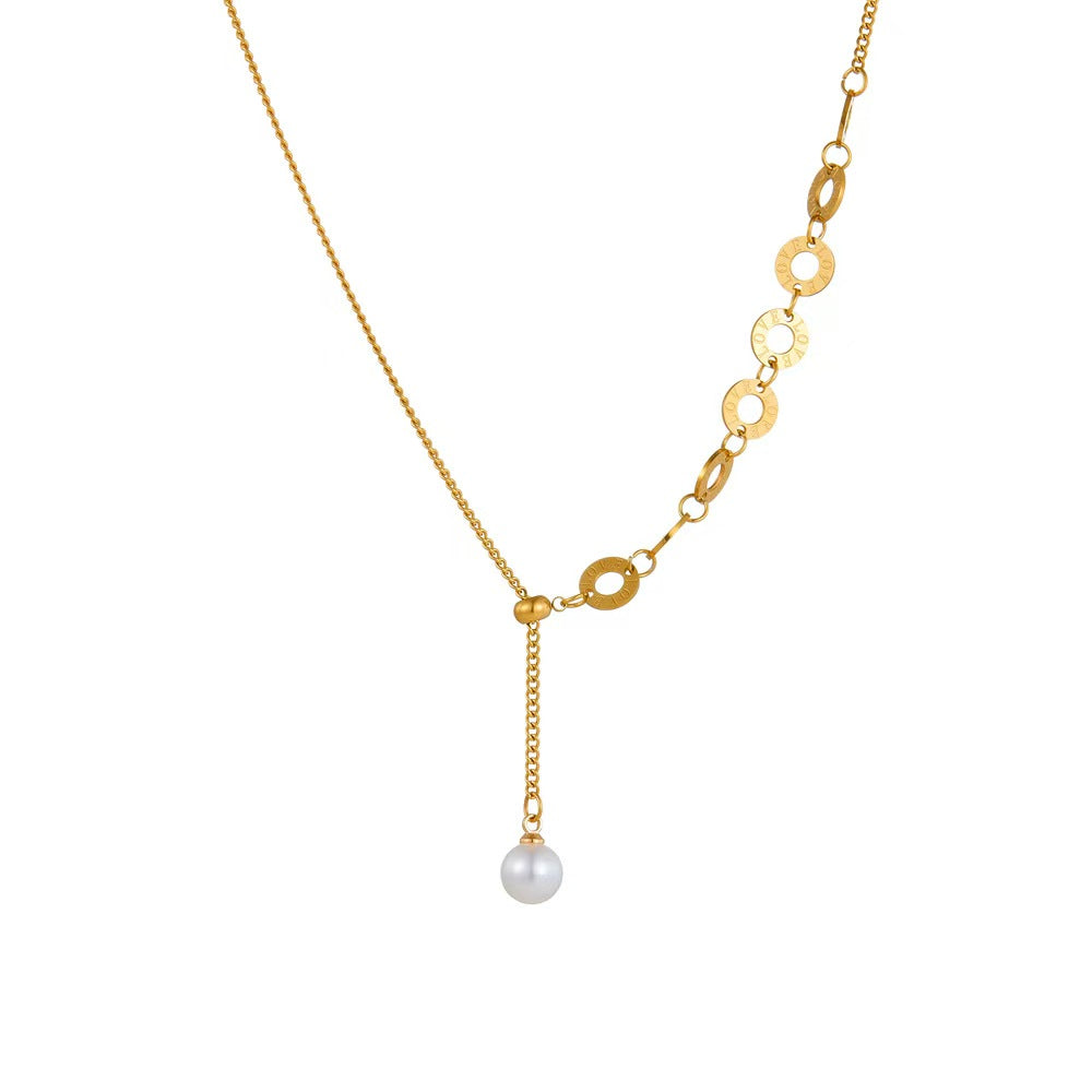 Minority pearl tassel necklace