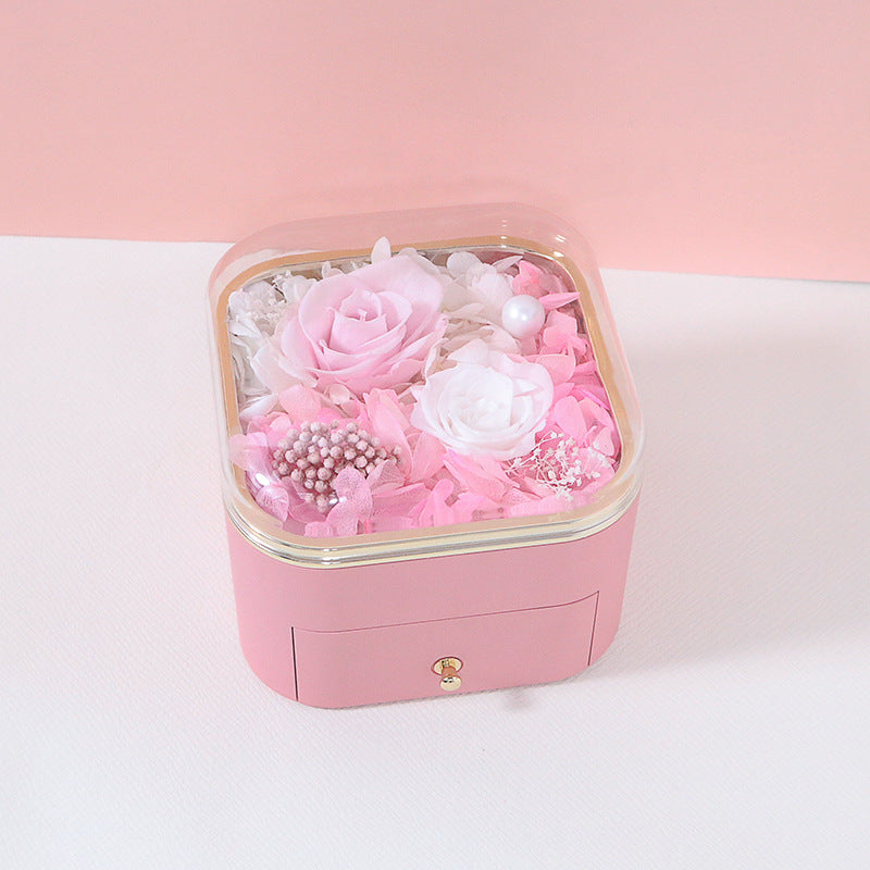Rounded Corners Immortal Flower Jewelry Box